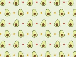 avocado nahtloses muster auf grauem hintergrund mit hearts.it kann für verpackung, verpackungspapier, textil, vegan, rohproduktverpackung verwendet werden. textur für öko und gesunde lebensmittel vektor