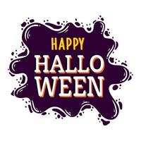 fröhliche Halloween-Schriftzugkarte vektor