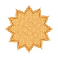 Mandala-Dekoration aus Holz vektor