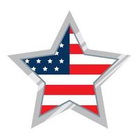 stjärna med USA flagga vektor