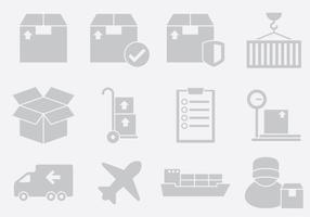 Grau Delivery Icons vektor