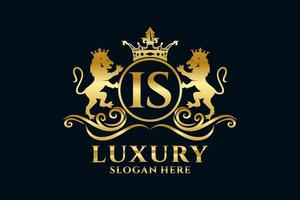 Initiale ist Letter Lion Royal Luxury Logo Vorlage in Vektorgrafiken für luxuriöse Branding-Projekte und andere Vektorillustrationen. vektor