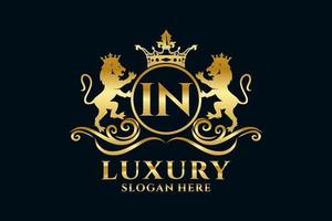 Initiale in Letter Lion Royal Luxury Logo-Vorlage in Vektorgrafiken für luxuriöse Branding-Projekte und andere Vektorillustrationen. vektor