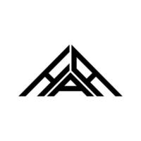 Haa Letter Logo kreatives Design mit Vektorgrafik, haa einfaches und modernes Logo in Dreiecksform. vektor