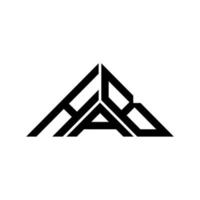 Hab Letter Logo kreatives Design mit Vektorgrafik, Hab einfaches und modernes Logo in Dreiecksform. vektor