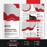 kreative Corporate Modern Business Trifold-Broschürenvorlage oder Firmenprofil, Deckblattdesign vektor