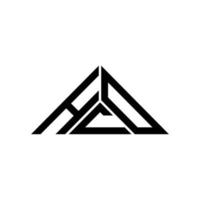 hcd brev logotyp kreativ design med vektor grafisk, hcd enkel och modern logotyp i triangel form.