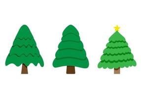 tre stil jul träd vektor