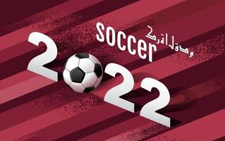 Fußball-Banner-Vorlage, Fußballsport, 2022-Konzepthintergrund vektor