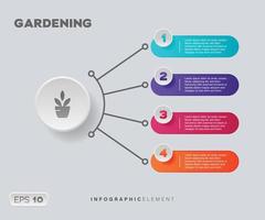 trädgårdsarbete infographic element vektor