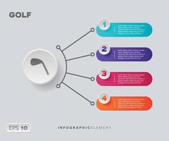 golf infographic element vektor