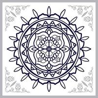 Kreis-Mandala-Kunst isoliert auf weißem Hintergrund. vektor