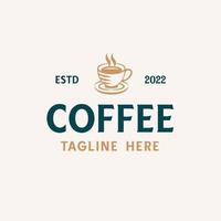 kaffe affär logotyp mall med kopp vektor