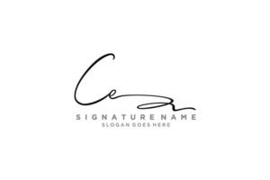 anfängliche ce Brief Signatur Logo Vorlage elegantes Design Logo Zeichen Symbol Vorlage Vektor Icon