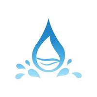 Wassertropfen-Logo-Symbol-Illustration vektor