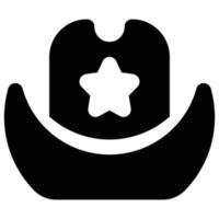 Cowboy-Hut-Symbol, Reisethema vektor