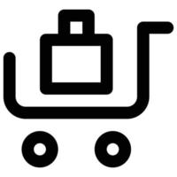 Gepäckwagen-Symbol, Reisethema vektor