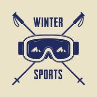 vintage wintersport logo, abzeichen, emblem und designelemente. Vektor-Illustration vektor