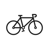 Fahrradsymbol im trendigen flachen Design vektor