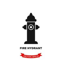 Hydranten-Symbol im trendigen Flachdesign vektor