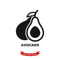 Avocado Illustration Symbol Vektor Logo Vorlage in Treny Flat Design