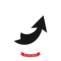 Pfeil-Symbol-Vektor-Logo-Vorlage im trendigen flachen Design vektor