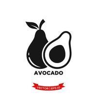 Avocado Illustration Symbol Vektor Logo Vorlage in Treny Flat Design