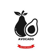 Avocado Illustration Symbol Vektor Logo Vorlage in Treny Flat Design