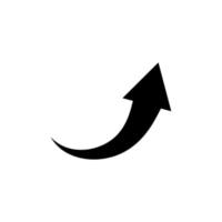 Pfeil-Symbol-Vektor-Logo-Vorlage im trendigen flachen Design vektor