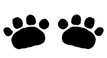 Panda-Fußabdruck-Silhouette vektor
