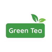 kreativ naturlig organisk grön te blad logotyp design.grön te för företag, ört, dryck och företag. vektor