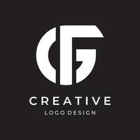 kreatives Design Logo Vorlage Anfangsbuchstabe f gg f Monogramm, das elegant, luxuriös, einzigartig und modern ist. Logo für Identität, Visitenkarten, Etiketten und Marken. vektor
