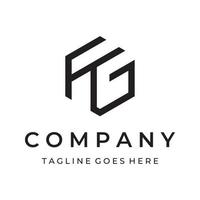 kreativ design logotyp mall första brev f gg f monogram den där är elegant, lyxig, unik och modern. logotyp för identitet, företag kort, etiketter och märken. vektor