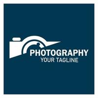 fotografi kamera logotyp ikon vektor formgivningsmall isolerad på svart bakgrund