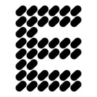 einfaches buchstaben-e-logo-design. vektor