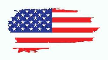 Vektor der amerikanischen Flagge mit Vintage-Pinseleffekt