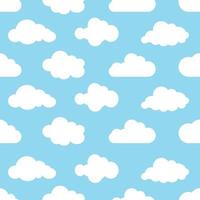 Wolken Musterdesign auf blauem Hintergrund. vektor