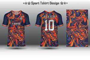 Fußballtrikot-Mockup-Fußballtrikot-Design-Sublimationssport-T-Shirt-Design-Kollektion für Rennen, Radfahren, Spiele, Motocross vektor