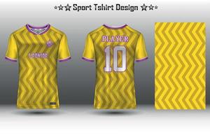 Fußballtrikot-Mockup-Fußballtrikot-Design-Sublimationssport-T-Shirt-Design-Kollektion für Rennen, Radfahren, Spiele, Motocross vektor
