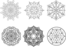 einfache mandala-farbseitenillustration vektor