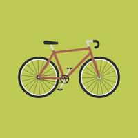 cykel modern platt illustration. röd cykel vektor ikon.