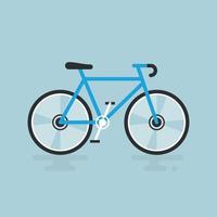 cykel modern platt illustration. blå cykel vektor ikon.
