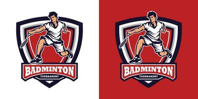 badminton logotyp vektor