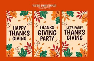 Thanksgiving-Design für Werbung, Banner, Flugblätter und Flyer vektor