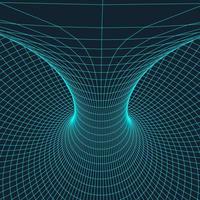 Drahtmodell-Torus mit verbundenen Linien und Punkten. Mesh polygonales Element. Vektorillustration eps10. vektor