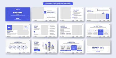 Design von Vorlagen für kreative Geschäftspräsentationsfolien. Verwendung für modernen Präsentationshintergrund, Broschürendesign, Website-Slider, Zielseite, Jahresbericht, Firmenprofil vektor