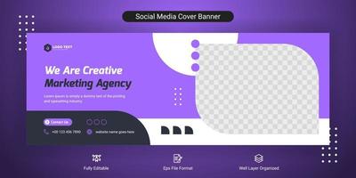 kreative Corporate Business Marketing Social Media Cover Banner Post Vorlage vektor