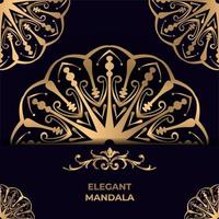 Mandala goldener Luxushintergrund mit großartig für Einladungen, Flyer, Menü, Broschüre, Postkarte, Tapete, Dekoration oder jede gewünschte Idee vektor