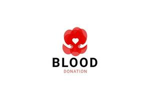 blod givare logotyp design mall vektor