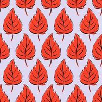 färgrik höst sömlös mönster med löv. enkel tecknad serie platt stil. vektor illustration.
